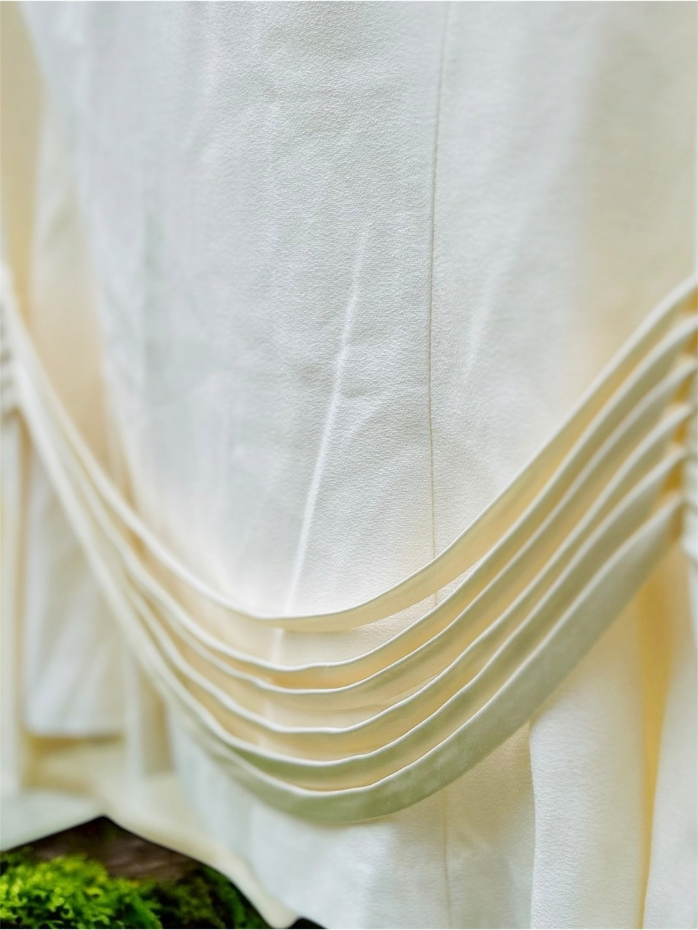 Vintage Cream Embroidered Women's Blazer Jacket. Bridal. - Picture 3 of 4
